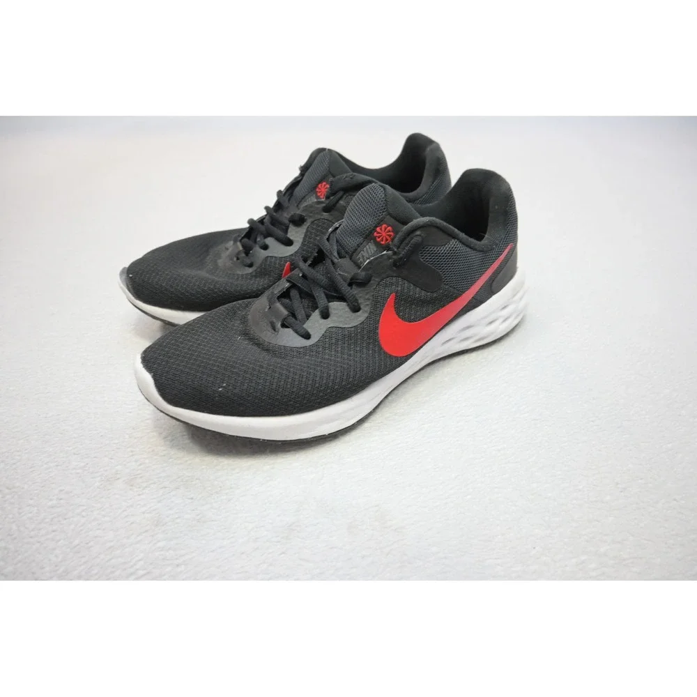 Nike Revolution 6 Next Nature Mens Size 9.5 Black Red DC3728-005 Running Shoe‎